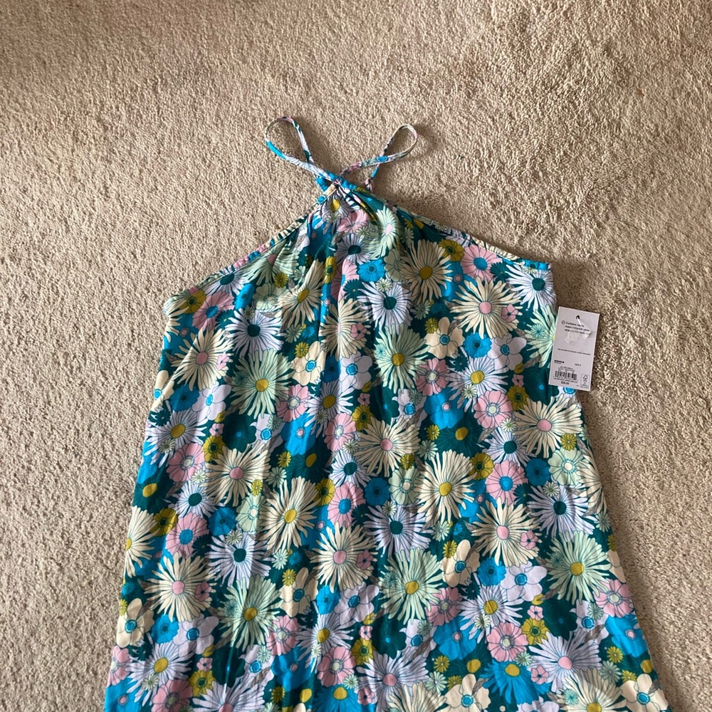3/$24 SO dress Halter neck swing mini dress floral print dress boho S jr - Picture 10 of 17
